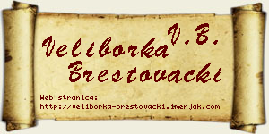 Veliborka Brestovački vizit kartica